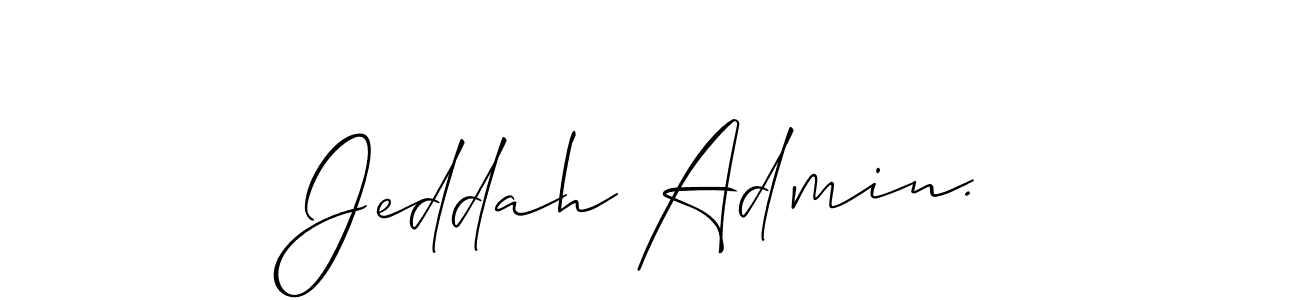 Also You can easily find your signature by using the search form. We will create Jeddah Admin. name handwritten signature images for you free of cost using Allison_Script sign style. Jeddah Admin. signature style 2 images and pictures png