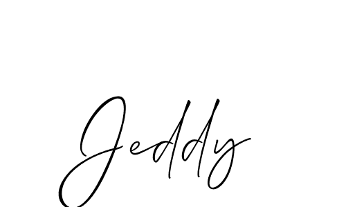 Use a signature maker to create a handwritten signature online. With this signature software, you can design (Allison_Script) your own signature for name Jeddy. Jeddy signature style 2 images and pictures png