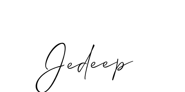 Make a beautiful signature design for name Jedeep. With this signature (Allison_Script) style, you can create a handwritten signature for free. Jedeep signature style 2 images and pictures png