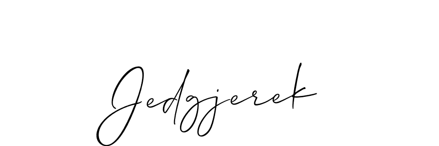 Create a beautiful signature design for name Jedgjerek. With this signature (Allison_Script) fonts, you can make a handwritten signature for free. Jedgjerek signature style 2 images and pictures png