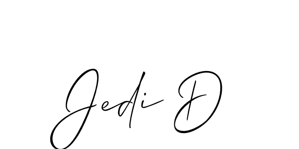 if you are searching for the best signature style for your name Jedi D. so please give up your signature search. here we have designed multiple signature styles  using Allison_Script. Jedi D signature style 2 images and pictures png