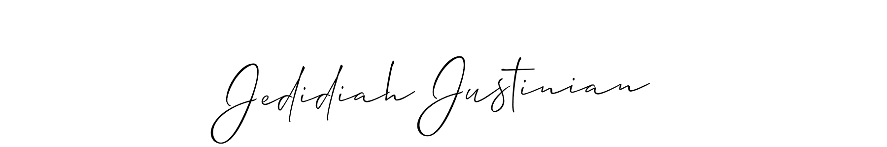 You can use this online signature creator to create a handwritten signature for the name Jedidiah Justinian. This is the best online autograph maker. Jedidiah Justinian signature style 2 images and pictures png