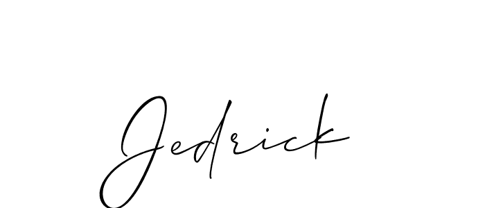 Create a beautiful signature design for name Jedrick. With this signature (Allison_Script) fonts, you can make a handwritten signature for free. Jedrick signature style 2 images and pictures png