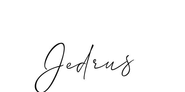 How to make Jedrus name signature. Use Allison_Script style for creating short signs online. This is the latest handwritten sign. Jedrus signature style 2 images and pictures png