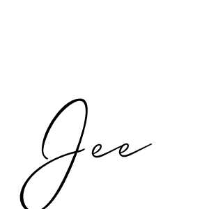 Create a beautiful signature design for name Jee. With this signature (Allison_Script) fonts, you can make a handwritten signature for free. Jee signature style 2 images and pictures png