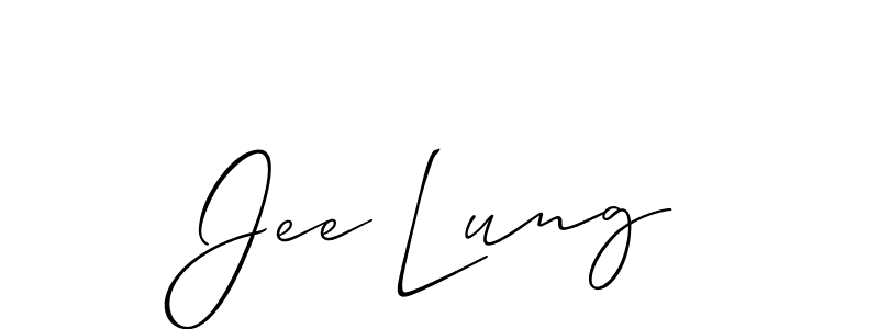 This is the best signature style for the Jee Lung name. Also you like these signature font (Allison_Script). Mix name signature. Jee Lung signature style 2 images and pictures png