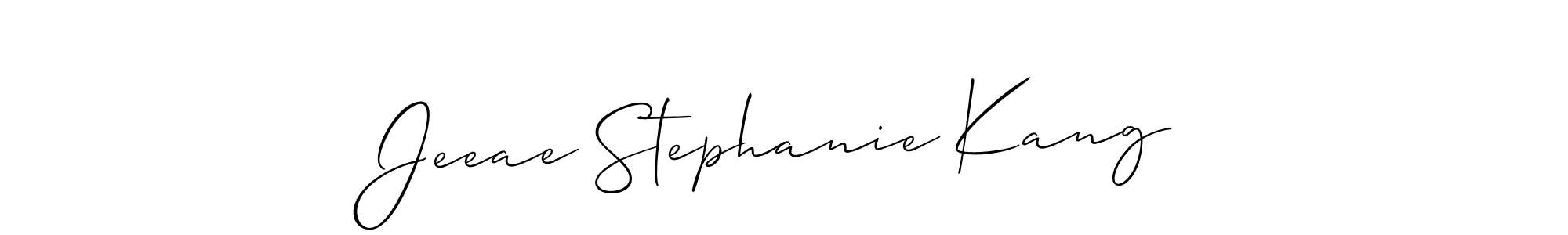 Design your own signature with our free online signature maker. With this signature software, you can create a handwritten (Allison_Script) signature for name Jeeae Stephanie Kang. Jeeae Stephanie Kang signature style 2 images and pictures png