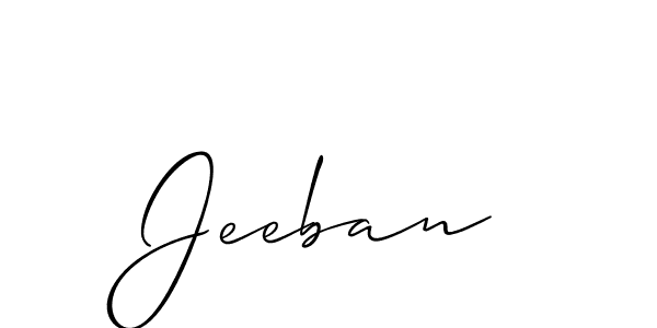 Design your own signature with our free online signature maker. With this signature software, you can create a handwritten (Allison_Script) signature for name Jeeban. Jeeban signature style 2 images and pictures png