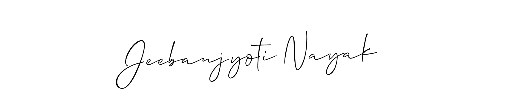 Use a signature maker to create a handwritten signature online. With this signature software, you can design (Allison_Script) your own signature for name Jeebanjyoti Nayak. Jeebanjyoti Nayak signature style 2 images and pictures png