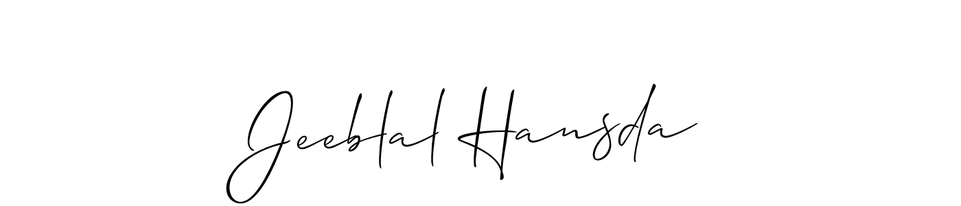 Best and Professional Signature Style for Jeeblal Hansda. Allison_Script Best Signature Style Collection. Jeeblal Hansda signature style 2 images and pictures png