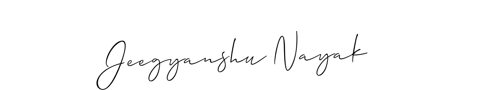 Also we have Jeegyanshu Nayak name is the best signature style. Create professional handwritten signature collection using Allison_Script autograph style. Jeegyanshu Nayak signature style 2 images and pictures png