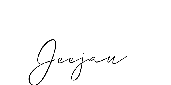 How to make Jeejau name signature. Use Allison_Script style for creating short signs online. This is the latest handwritten sign. Jeejau signature style 2 images and pictures png