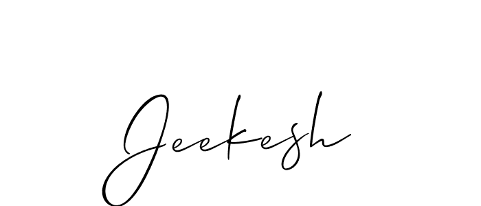 How to make Jeekesh signature? Allison_Script is a professional autograph style. Create handwritten signature for Jeekesh name. Jeekesh signature style 2 images and pictures png