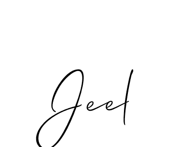 Create a beautiful signature design for name Jeel. With this signature (Allison_Script) fonts, you can make a handwritten signature for free. Jeel signature style 2 images and pictures png