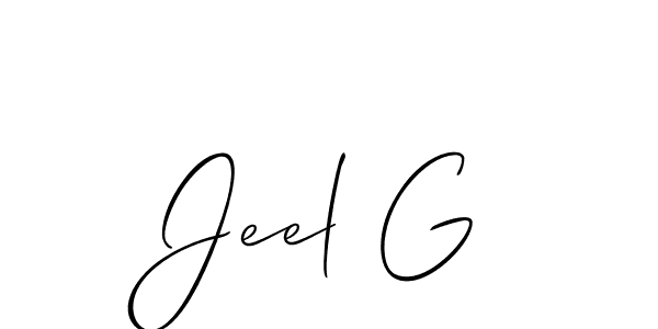 Once you've used our free online signature maker to create your best signature Allison_Script style, it's time to enjoy all of the benefits that Jeel G name signing documents. Jeel G signature style 2 images and pictures png