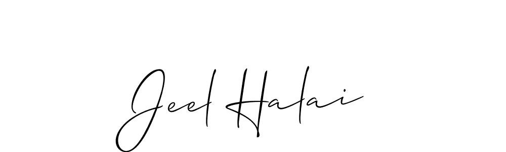 Make a beautiful signature design for name Jeel Halai. With this signature (Allison_Script) style, you can create a handwritten signature for free. Jeel Halai signature style 2 images and pictures png