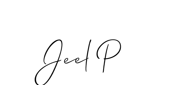 Jeel P stylish signature style. Best Handwritten Sign (Allison_Script) for my name. Handwritten Signature Collection Ideas for my name Jeel P. Jeel P signature style 2 images and pictures png