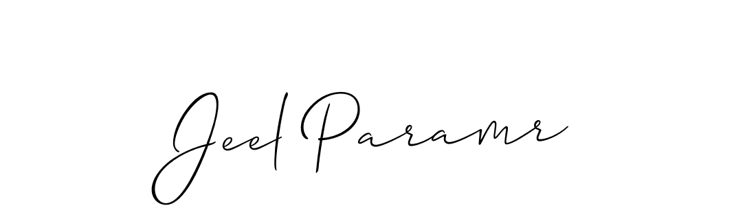 Design your own signature with our free online signature maker. With this signature software, you can create a handwritten (Allison_Script) signature for name Jeel Paramr. Jeel Paramr signature style 2 images and pictures png