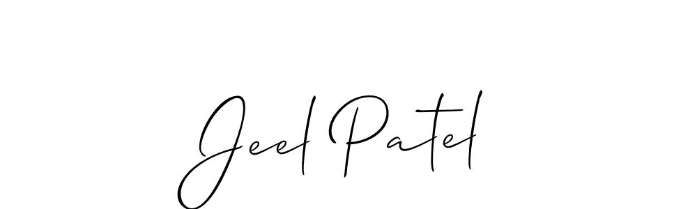 Design your own signature with our free online signature maker. With this signature software, you can create a handwritten (Allison_Script) signature for name Jeel Patel. Jeel Patel signature style 2 images and pictures png