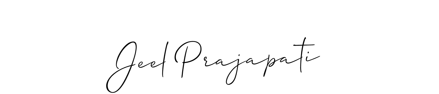 if you are searching for the best signature style for your name Jeel Prajapati. so please give up your signature search. here we have designed multiple signature styles  using Allison_Script. Jeel Prajapati signature style 2 images and pictures png