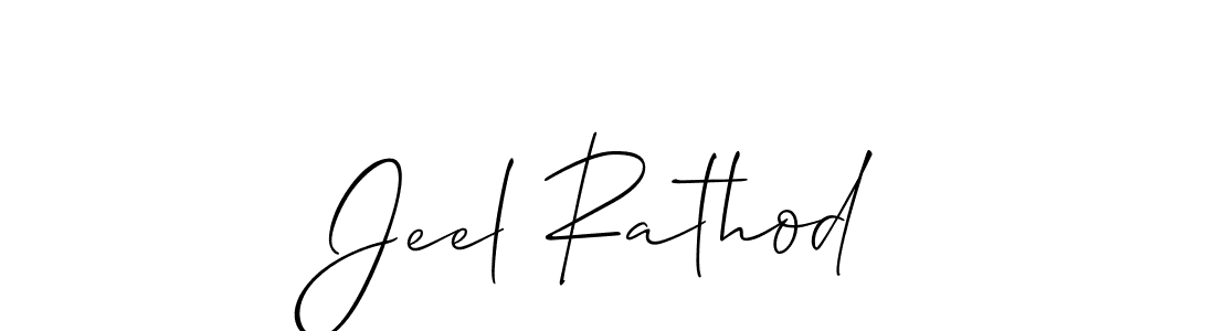 Make a beautiful signature design for name Jeel Rathod. With this signature (Allison_Script) style, you can create a handwritten signature for free. Jeel Rathod signature style 2 images and pictures png