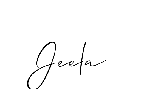 Design your own signature with our free online signature maker. With this signature software, you can create a handwritten (Allison_Script) signature for name Jeela. Jeela signature style 2 images and pictures png