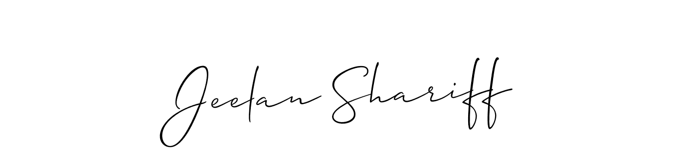 Design your own signature with our free online signature maker. With this signature software, you can create a handwritten (Allison_Script) signature for name Jeelan Shariff. Jeelan Shariff signature style 2 images and pictures png