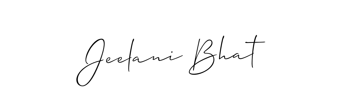 Similarly Allison_Script is the best handwritten signature design. Signature creator online .You can use it as an online autograph creator for name Jeelani Bhat. Jeelani Bhat signature style 2 images and pictures png