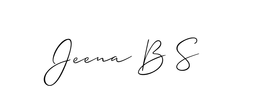 Allison_Script is a professional signature style that is perfect for those who want to add a touch of class to their signature. It is also a great choice for those who want to make their signature more unique. Get Jeena B S name to fancy signature for free. Jeena B S signature style 2 images and pictures png