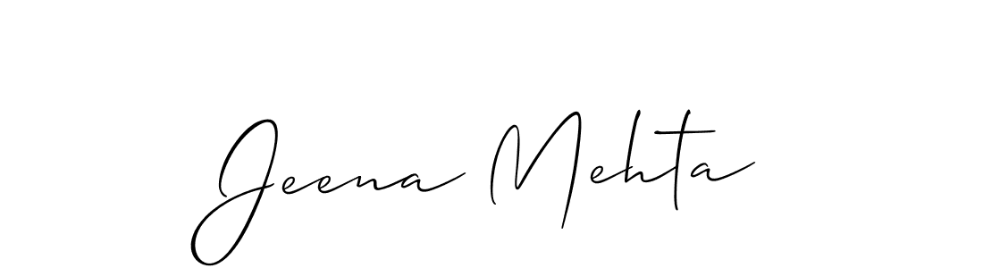 Also You can easily find your signature by using the search form. We will create Jeena Mehta name handwritten signature images for you free of cost using Allison_Script sign style. Jeena Mehta signature style 2 images and pictures png