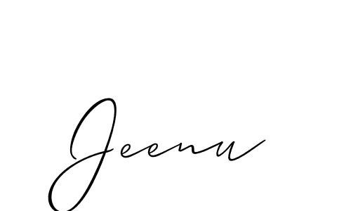 Allison_Script is a professional signature style that is perfect for those who want to add a touch of class to their signature. It is also a great choice for those who want to make their signature more unique. Get Jeenu name to fancy signature for free. Jeenu signature style 2 images and pictures png
