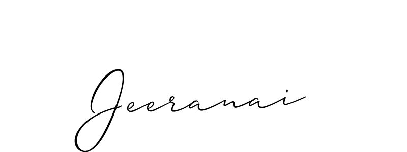 Design your own signature with our free online signature maker. With this signature software, you can create a handwritten (Allison_Script) signature for name Jeeranai. Jeeranai signature style 2 images and pictures png