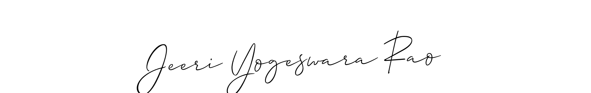 Allison_Script is a professional signature style that is perfect for those who want to add a touch of class to their signature. It is also a great choice for those who want to make their signature more unique. Get Jeeri Yogeswara Rao name to fancy signature for free. Jeeri Yogeswara Rao signature style 2 images and pictures png