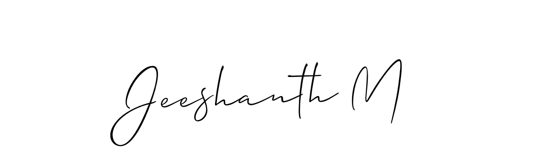 This is the best signature style for the Jeeshanth M name. Also you like these signature font (Allison_Script). Mix name signature. Jeeshanth M signature style 2 images and pictures png