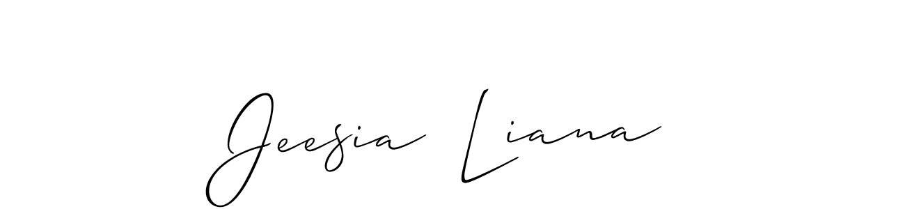 Jeesia  Liana stylish signature style. Best Handwritten Sign (Allison_Script) for my name. Handwritten Signature Collection Ideas for my name Jeesia  Liana. Jeesia  Liana signature style 2 images and pictures png