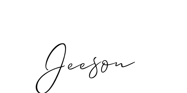 Jeeson stylish signature style. Best Handwritten Sign (Allison_Script) for my name. Handwritten Signature Collection Ideas for my name Jeeson. Jeeson signature style 2 images and pictures png
