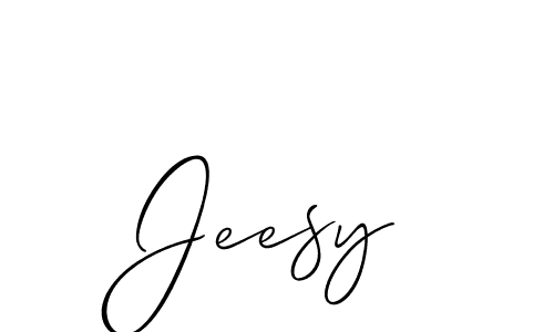 The best way (Allison_Script) to make a short signature is to pick only two or three words in your name. The name Jeesy include a total of six letters. For converting this name. Jeesy signature style 2 images and pictures png