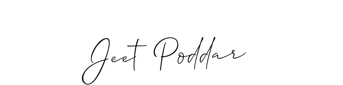 It looks lik you need a new signature style for name Jeet  Poddar. Design unique handwritten (Allison_Script) signature with our free signature maker in just a few clicks. Jeet  Poddar signature style 2 images and pictures png