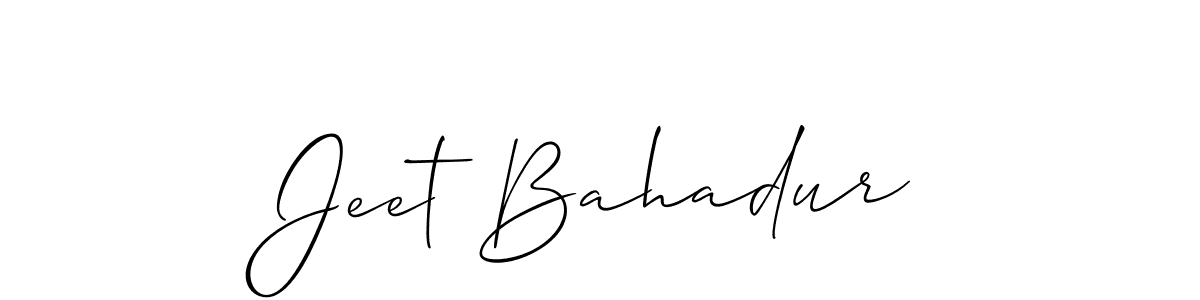 Create a beautiful signature design for name Jeet Bahadur. With this signature (Allison_Script) fonts, you can make a handwritten signature for free. Jeet Bahadur signature style 2 images and pictures png
