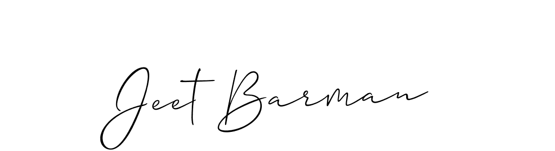 Use a signature maker to create a handwritten signature online. With this signature software, you can design (Allison_Script) your own signature for name Jeet Barman. Jeet Barman signature style 2 images and pictures png