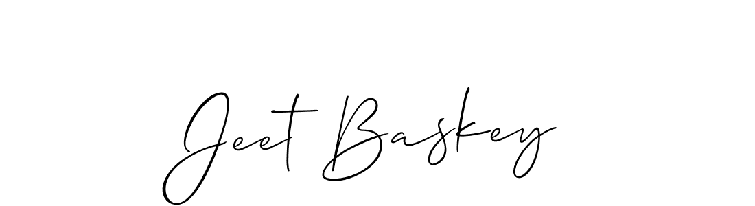 Make a beautiful signature design for name Jeet Baskey. With this signature (Allison_Script) style, you can create a handwritten signature for free. Jeet Baskey signature style 2 images and pictures png