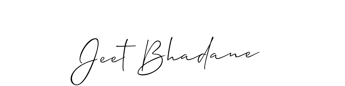 How to make Jeet Bhadane signature? Allison_Script is a professional autograph style. Create handwritten signature for Jeet Bhadane name. Jeet Bhadane signature style 2 images and pictures png