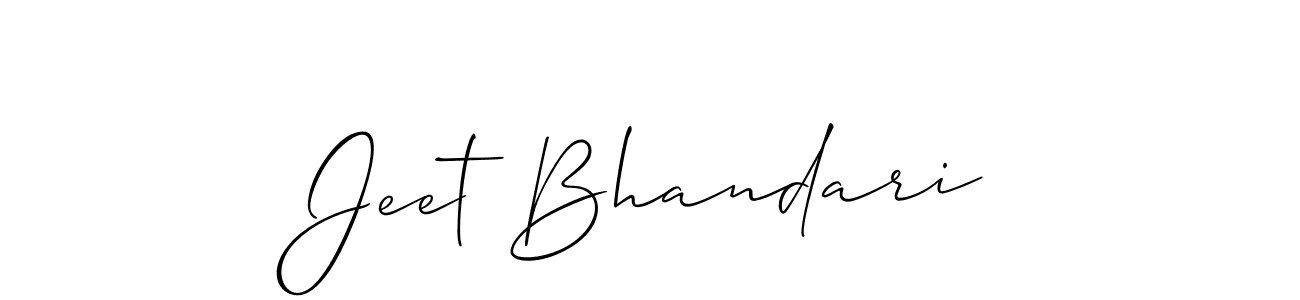 You should practise on your own different ways (Allison_Script) to write your name (Jeet Bhandari) in signature. don't let someone else do it for you. Jeet Bhandari signature style 2 images and pictures png