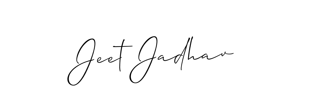 How to Draw Jeet Jadhav signature style? Allison_Script is a latest design signature styles for name Jeet Jadhav. Jeet Jadhav signature style 2 images and pictures png