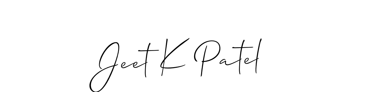 The best way (Allison_Script) to make a short signature is to pick only two or three words in your name. The name Jeet K Patel include a total of six letters. For converting this name. Jeet K Patel signature style 2 images and pictures png