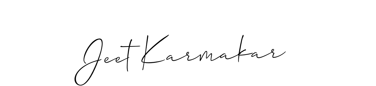 You should practise on your own different ways (Allison_Script) to write your name (Jeet Karmakar) in signature. don't let someone else do it for you. Jeet Karmakar signature style 2 images and pictures png