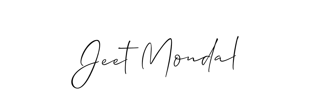 Create a beautiful signature design for name Jeet Mondal. With this signature (Allison_Script) fonts, you can make a handwritten signature for free. Jeet Mondal signature style 2 images and pictures png