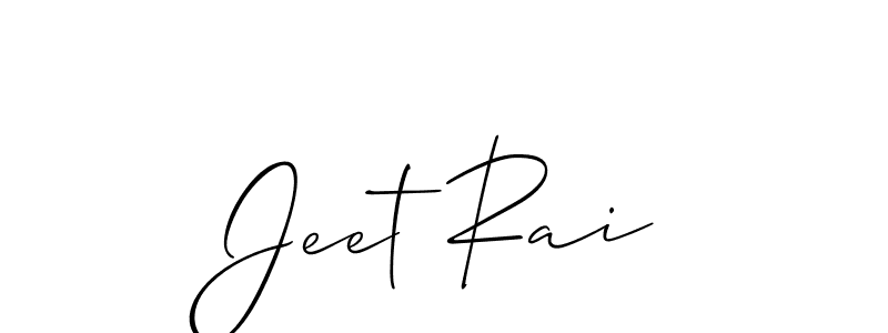 Design your own signature with our free online signature maker. With this signature software, you can create a handwritten (Allison_Script) signature for name Jeet Rai. Jeet Rai signature style 2 images and pictures png