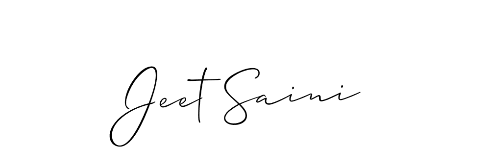 The best way (Allison_Script) to make a short signature is to pick only two or three words in your name. The name Jeet Saini include a total of six letters. For converting this name. Jeet Saini signature style 2 images and pictures png