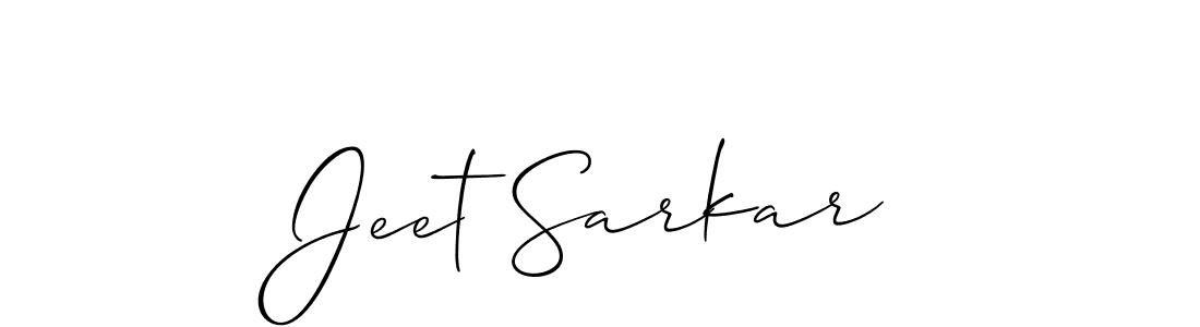 Design your own signature with our free online signature maker. With this signature software, you can create a handwritten (Allison_Script) signature for name Jeet Sarkar. Jeet Sarkar signature style 2 images and pictures png